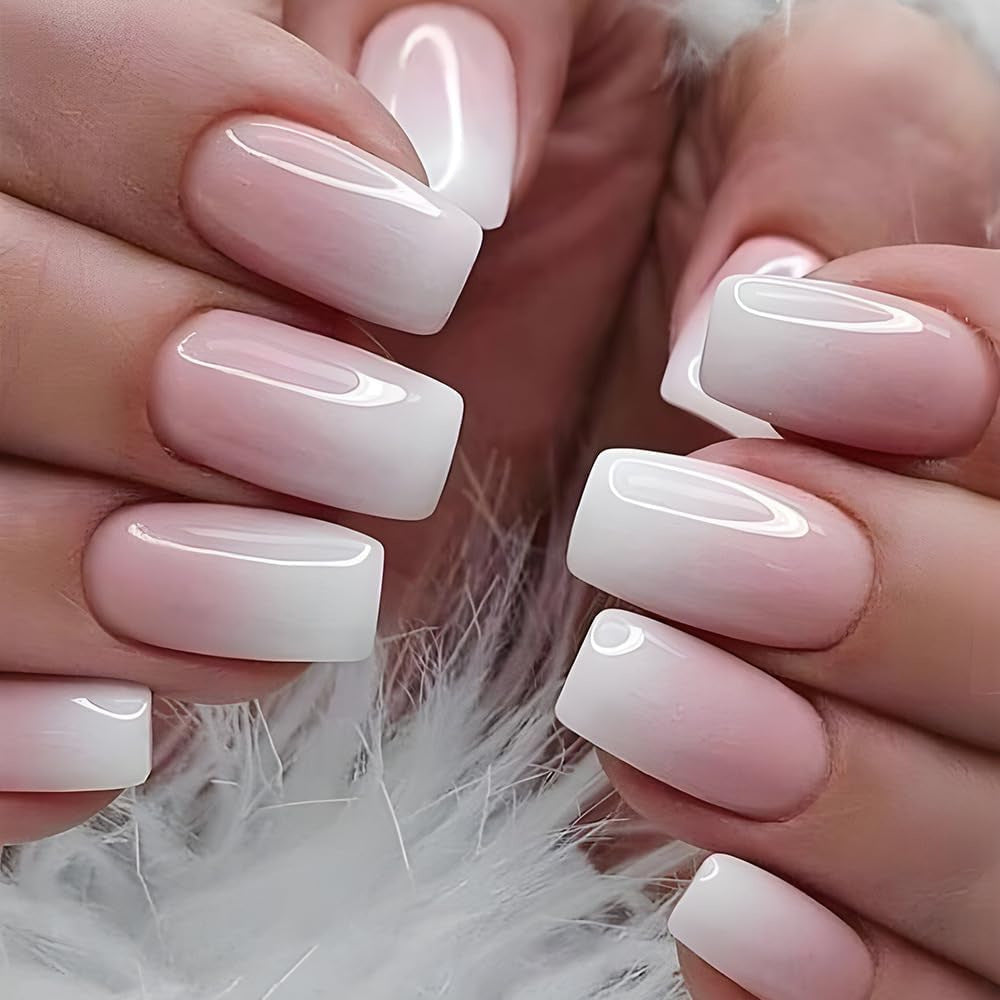 Blush French Gradient Press On Nails